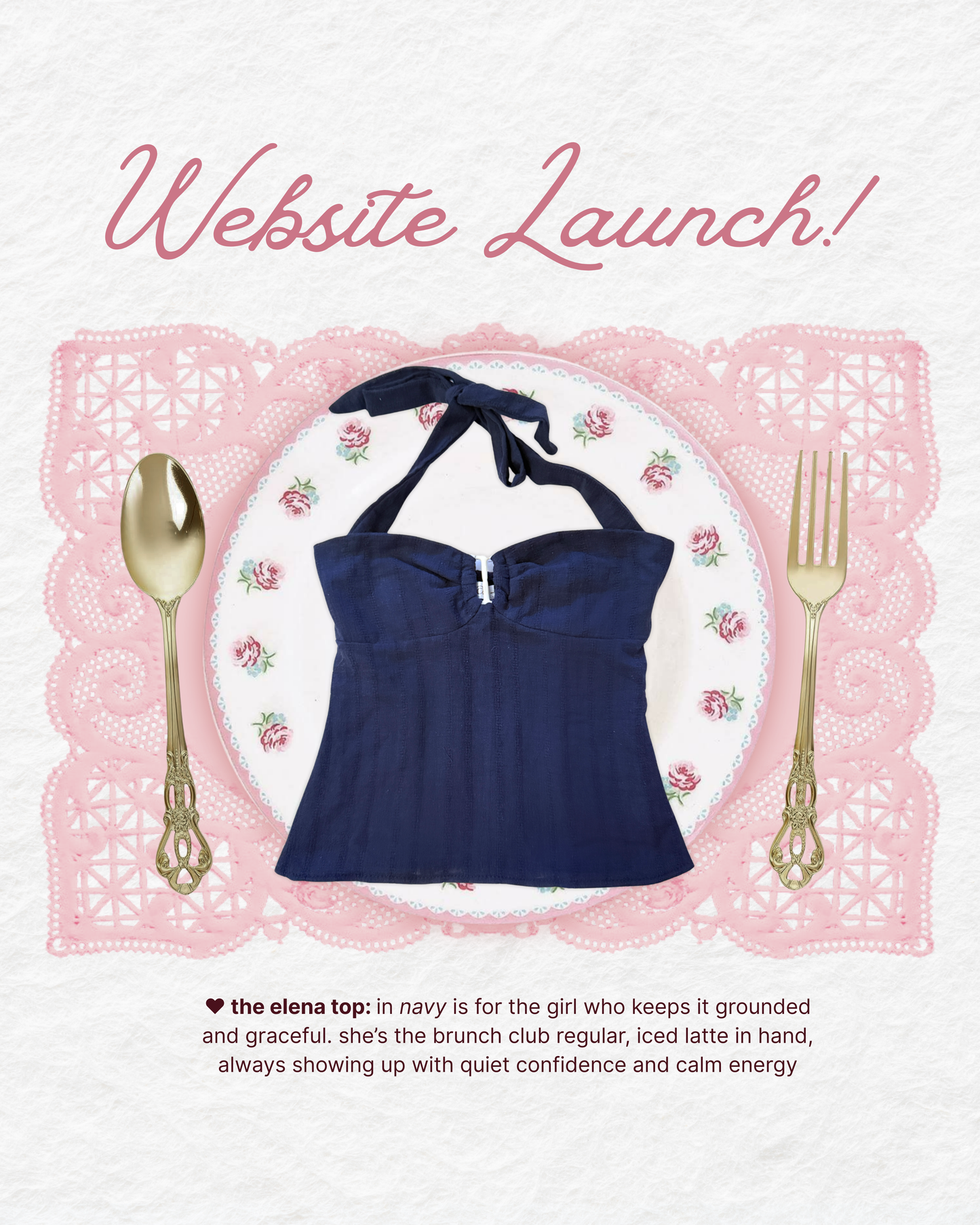 Elena Top in Navy