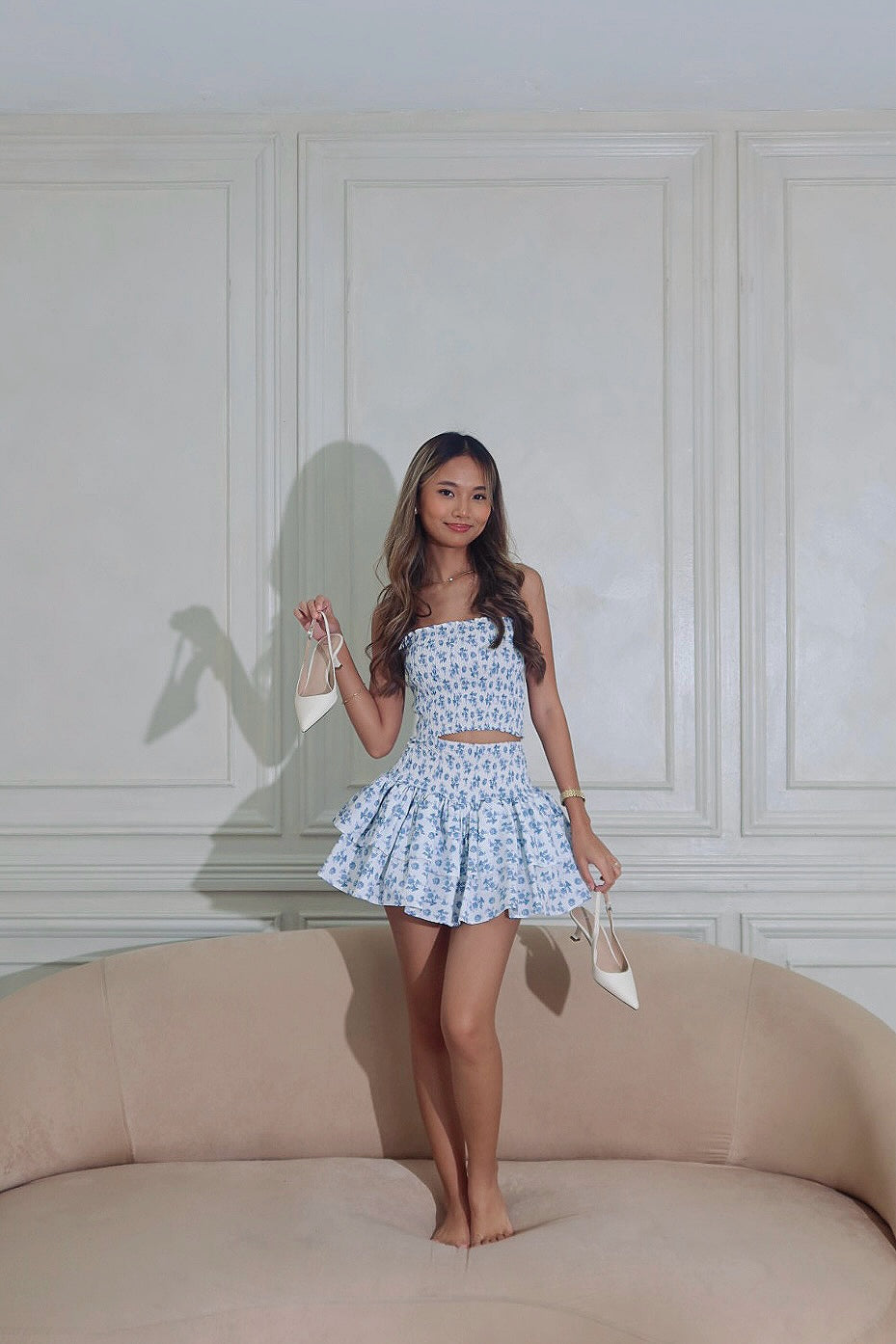 Kaia Set in Bloom in Blue