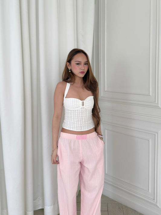 Elena Top in Shell White